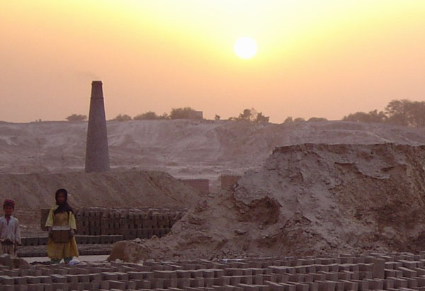 children making bricks